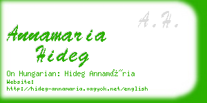 annamaria hideg business card